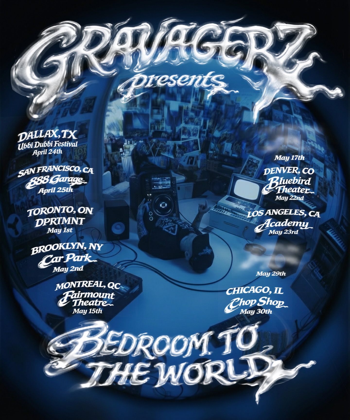 Gravagerz Bedroom to the World Tour Poster 2026